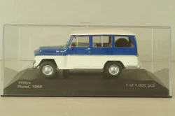 Willys Rurai 1968, white/blue, WB092, WhiteBox 1:43