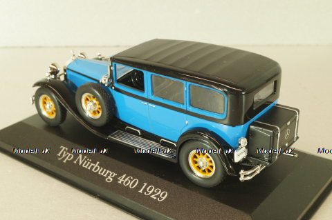 Mercedes-Benz Nurburg 460 N Pullman-Limousine (W08) 1929, blue 7905007, WhiteBox 1:43