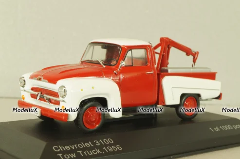 Chevrolet 3100 tow truck 1956, red/white, WB233, WhiteBox 1:43