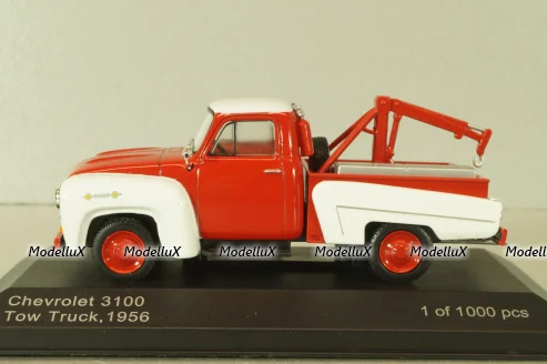 Chevrolet 3100 tow truck 1956, red/white, WB233, WhiteBox 1:43
