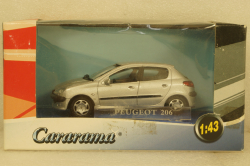 Peugeot 206 Silver, Cararama 1:43