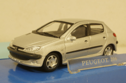 Peugeot 206 Silver, Cararama 1:43