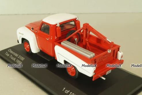 Chevrolet 3100 tow truck 1956, red/white, WB233, WhiteBox 1:43