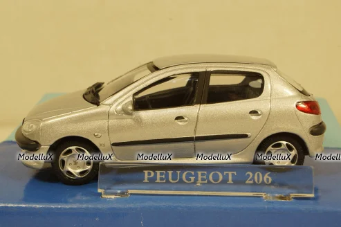 Peugeot 206 Silver, Cararama 1:43