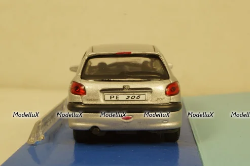 Peugeot 206 Silver, Cararama 1:43