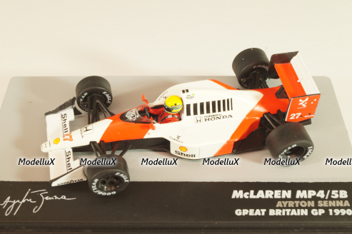 McLaren MP4/5B #27 Ayrton Senna, British GP 1990, Formula 1, Formula 1 Collection #185, Altaya 1:43