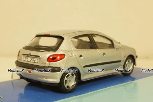 Peugeot 206 Silver, Cararama 1:43