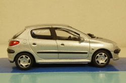 Peugeot 206 Silver, Cararama 1:43
