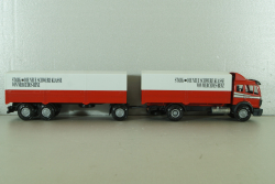 Mercedes 1729 truck, with trailer, red "Truck of the year 1990", 314, NZG 1:43