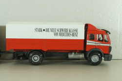Mercedes 1729 truck, with trailer, red "Truck of the year 1990", 314, NZG 1:43
