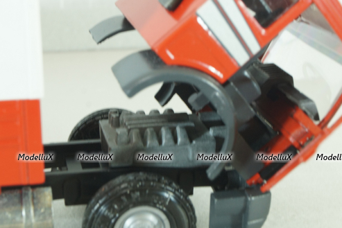 Mercedes 1729 truck, with trailer, red "Truck of the year 1990", 314, NZG 1:43 