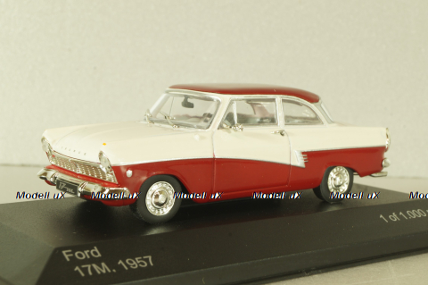 Ford Taunus 17M (P2) white/red, WB190, WhiteBox 1:43
