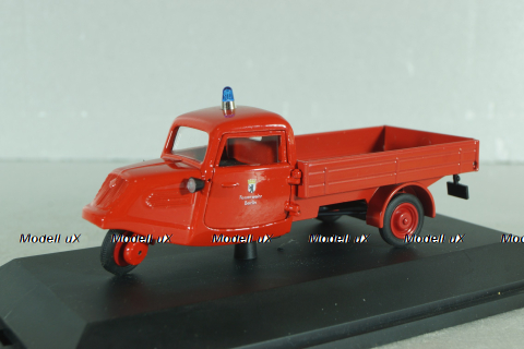 Tempo Hanseat Planetwagen "150 years Berline fire brigade" 1955, Fire Truck, red, 02214, Schuco 1:43
