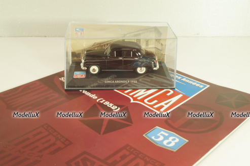 Simca Aronde 1952, black, LBAS058, Les Belles Annees Simca #58, Altaya 1:43