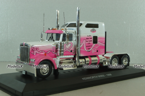 Kenworth W900 6x4 1998, pink, Truck Tuning Collection #15, Hachette 1:43
