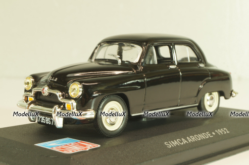 Simca Aronde 1952, black, LBAS058, Les Belles Annees Simca #58, Altaya 1:43
