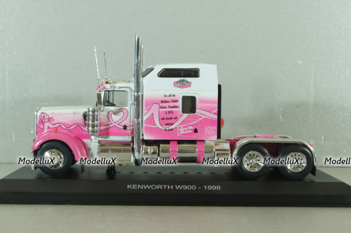 Kenworth W900 6x4 1998, pink, Truck Tuning Collection #15, Hachette 1:43