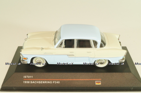 Sachsenring P240 1958, light blue/white, IST011, IST 1:43