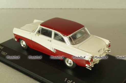 Ford Taunus 17M (P2) white/red, WB190, WhiteBox 1:43