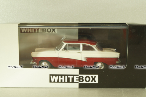 Ford Taunus 17M (P2) white/red, WB190, WhiteBox 1:43
