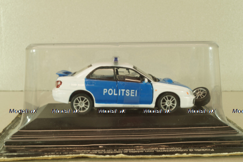 Subaru Impreza Police Estonia 2002, white/blue, Cararama 1:43 Уценка!