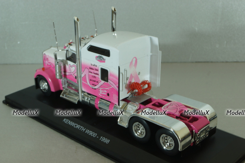 Kenworth W900 6x4 1998, pink, Truck Tuning Collection #15, Hachette 1:43