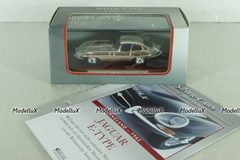 Jaguar E-Type 1961, chrome, Atlas 1:43