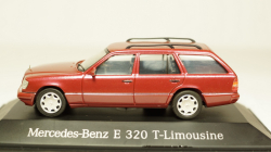 Mercedes E320 W124 бордовый, Herpa 1:43