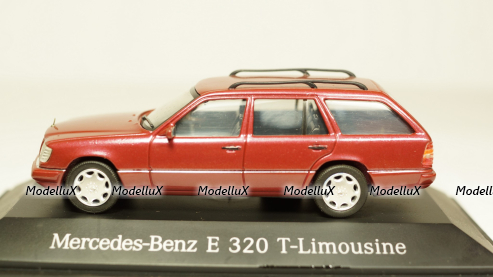 Mercedes E320 W124 бордовый, Herpa 1:43