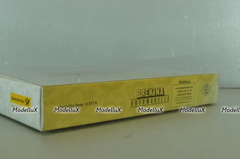 Mercedes O 317K bus, yellow"Jagermeister" + Mercedes O 317K bus, dark red, 006764, Brekina 1:87