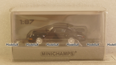 Porsche 911 Turbo 1990 black, 870069104, Minichamps 1:87