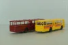 Mercedes O 317K bus, yellow"Jagermeister" + Mercedes O 317K bus, dark red, 006764, Brekina 1:87