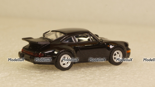 Porsche 911 Turbo 1990 black, 870069104, Minichamps 1:87