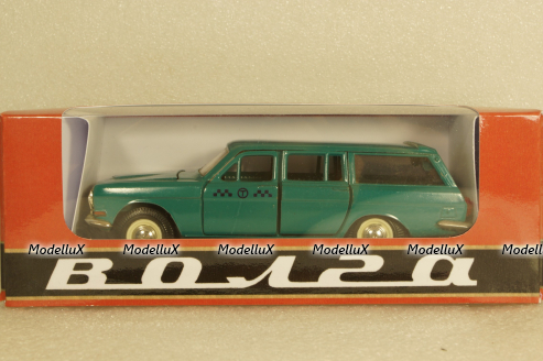 Газ-2402 Волга, такси, зеленая, Тантал/Радон  1:43