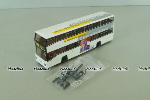 MAN D89 double decker bus, white, 7310542, Wiking 1:87