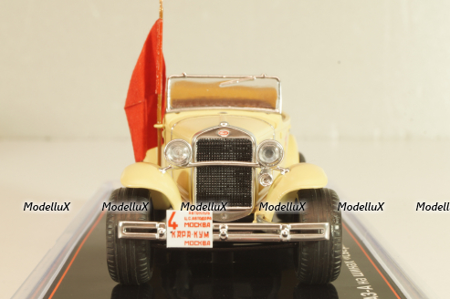 Газ-А на шинах "сверхбалон" Автопробег 1933г, бежевый, TR4836, TruckTyr 1:43