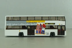 MAN D89 double decker bus, white, 7310542, Wiking 1:87