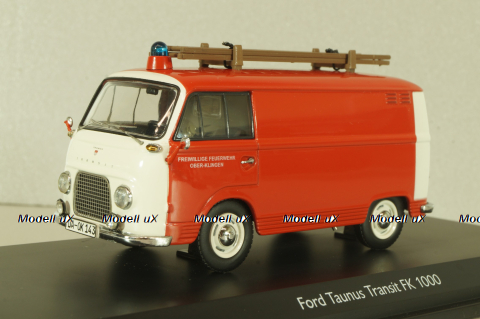 Ford Taunus Transit FK 1000 bus Feuerwehr Ober-Klingen 1965, 03199, Schuco 1:43