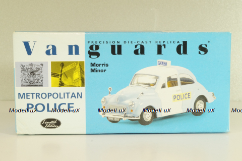 Morris Minor Metropolitan Police 1948, blue/white, VA05803, Vanguards 1:43 Уценка!