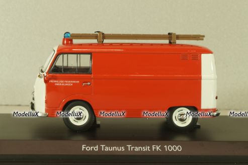 Ford Taunus Transit FK 1000 bus Feuerwehr Ober-Klingen 1965, 03199, Schuco 1:43