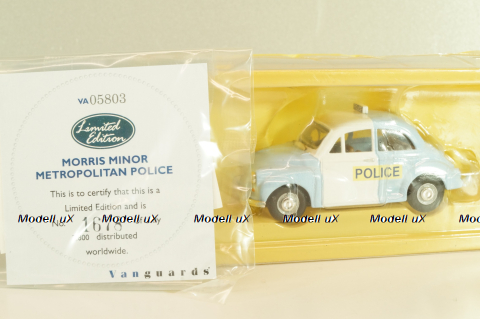 Morris Minor Metropolitan Police 1948, blue/white, VA05803, Vanguards 1:43 Уценка!