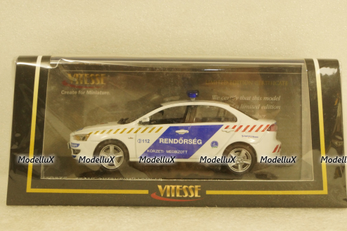 Mitsubishi Lancer X Police Hungary, 29310, Vitesse 1:43