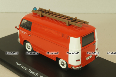 Ford Taunus Transit FK 1000 bus Feuerwehr Ober-Klingen 1965, 03199, Schuco 1:43