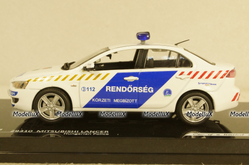 Mitsubishi Lancer X Police Hungary, 29310, Vitesse 1:43
