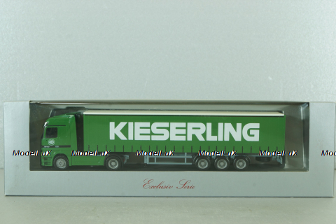 Mercedes Actros 1843 with semi trailer "Kieserling" green, 159456, Herpa 1:87