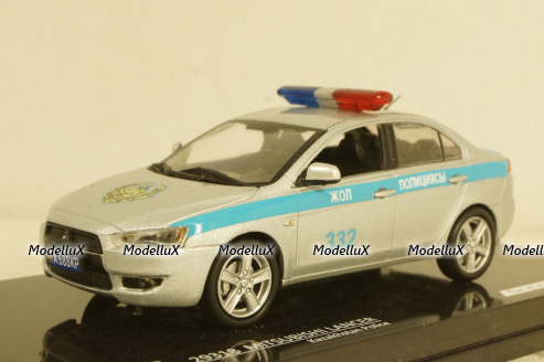 Mitubishi Lancer Kazakhstan Police 2010 silver / blue, 29318, Vitesse 1:43