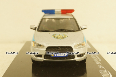 Mitubishi Lancer Kazakhstan Police 2010 silver / blue, 29318, Vitesse 1:43