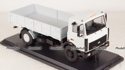 МАЗ-5337 бортовой, серый (поздний),  SSM1175, SSM 1:43