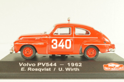 Volvo PV544 #340 rally Monte Carlo 1962, E.Rosqvist/U.Wirth, red, Rally Monte Carlo Legendary rally cars, Atlas 1:43