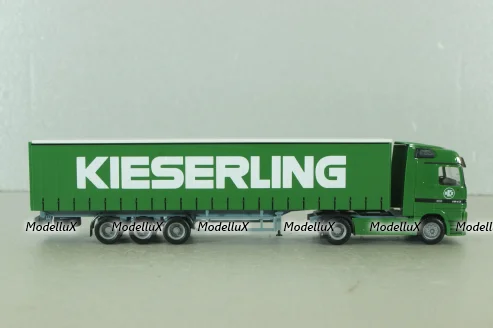 Mercedes Actros 1843 with semi trailer "Kieserling" green, 159456, Herpa 1:87